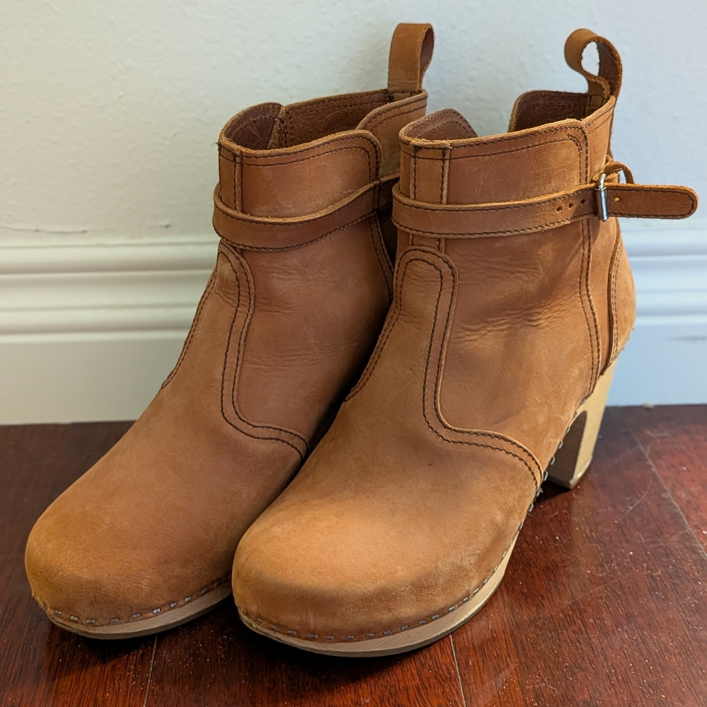 Swedish Hasbeens Brown Ankle Boots